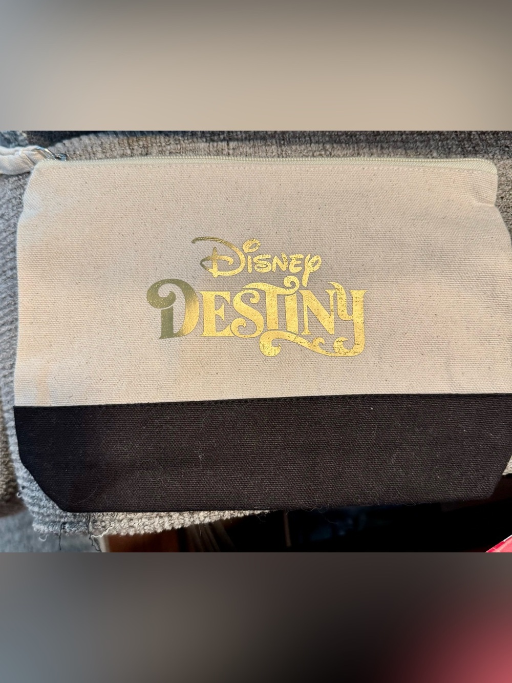 Handmade Disney Destiny Canvas Makeup Bag Cosmetic Pouch Travel Bag NWOT